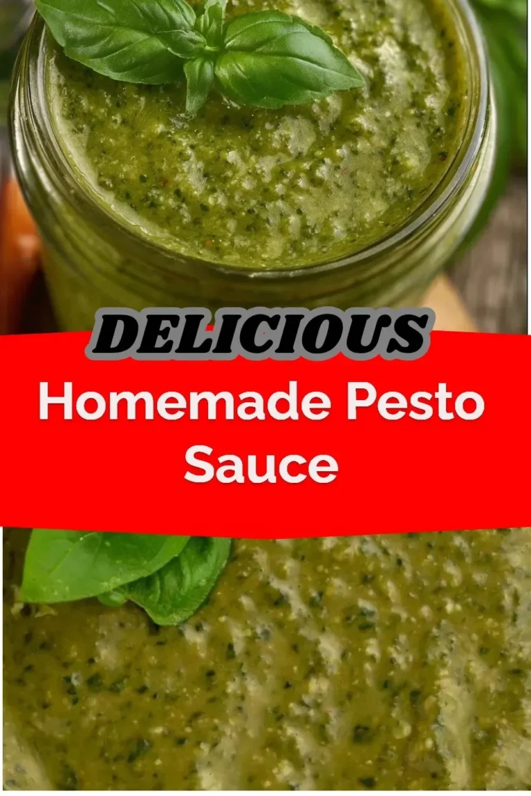 Bowl of homemade pesto sauce made with fresh basil, garlic, and pine nuts.