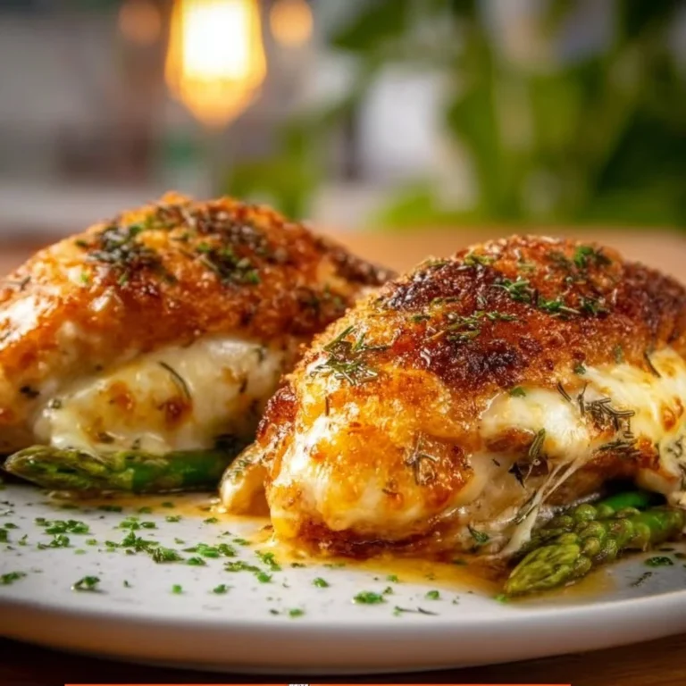 Delicious stuffed chicken breast filled with herbs and cheese ready to serve.
